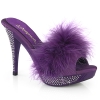 4 1 2inch elegant purple marabou faux leather purp