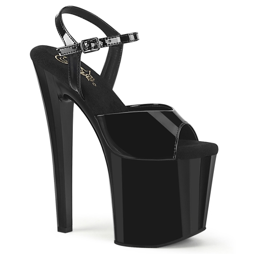 7inch   7 1 2inch heel black patent black