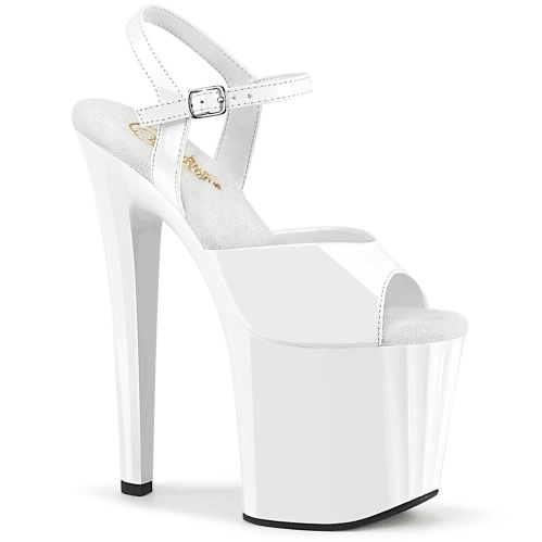 7inch   7 1 2inch heel white patent white