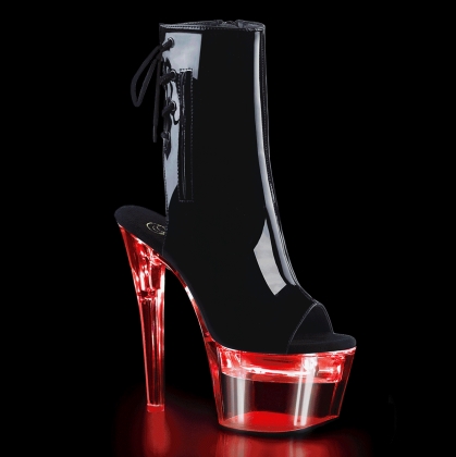 flashdance 1018 7 black patent clear