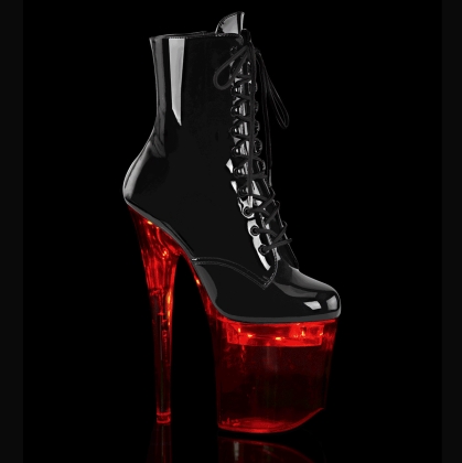 flashdance 1020 8 black patent clear