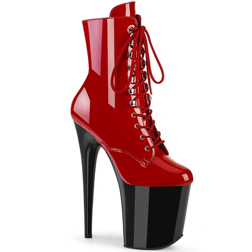 ankle mid calf boots red patent black