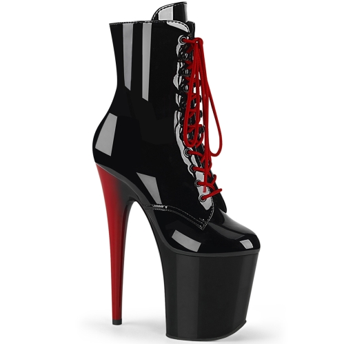 flamingo 1020rh black patent black red