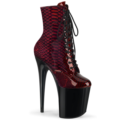 flamingo 1020sp red snake print patent black
