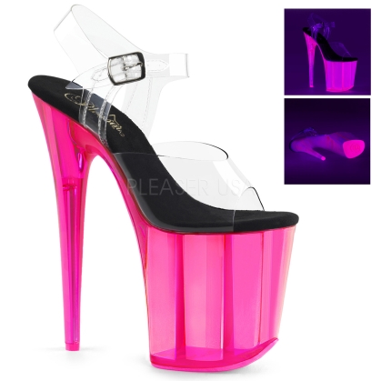 Hot Pink Tinted Uv 8 Inch Flamingo Heel Exotics