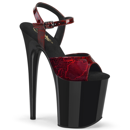 flamingo 809sp red snake print patent black