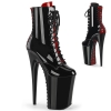 ankle mid calf boots black red patent black red