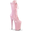 ankle mid calf boots baby pink patent baby pink