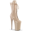 ankle mid calf boots nude patent nude