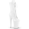 ankle mid calf boots white patent white