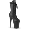 ankle mid calf boots black faux leather black faux