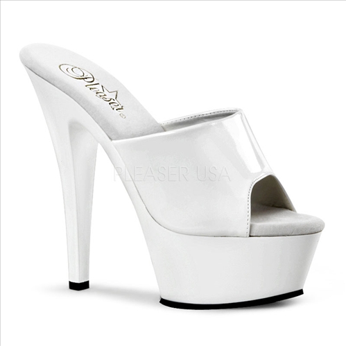 White Vamp 6 Inch Heel Platform Lingerie Shoes