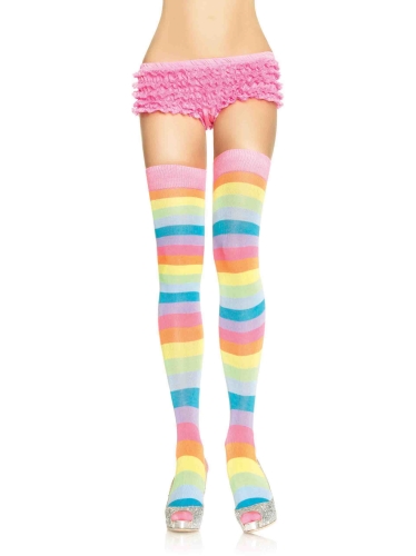 Stockings Neon Rainbow Thigh Highs