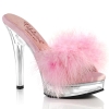 5inch majesty baby pink faux leather fur clear