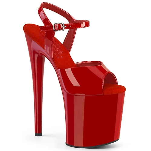 8inch heel red patent red