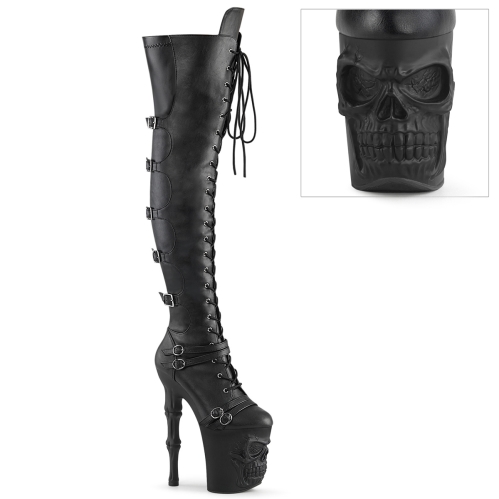 knee high boots black faux leather stretch.faux le