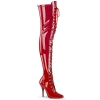 thigh high boots red patent