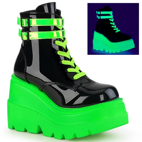 shaker 52 black patent uv neon green