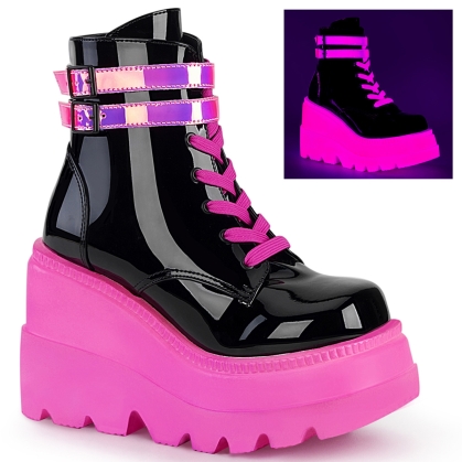 shaker 52 black patent uv neon pink