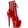 ankle mid calf boots red patent red