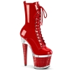ankle mid calf boots red clear red