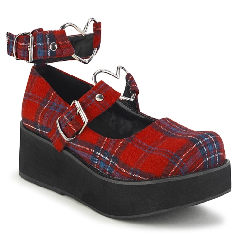red plaid fabric