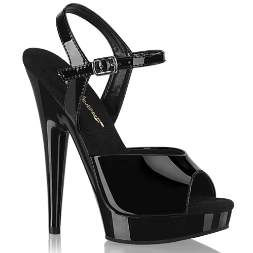 6inch sultry black patent black