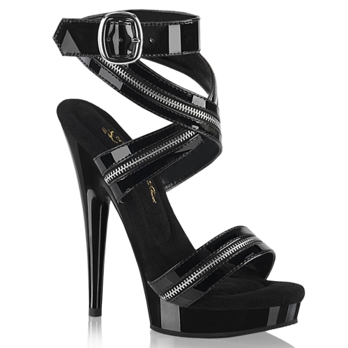 6inch sultry black patent black