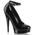 6inch sultry black patent black