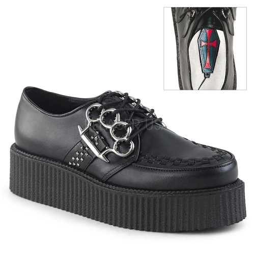 Brass knuckles and pyramids stud Oxford creepers