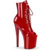 ankle mid calf boots red patent red