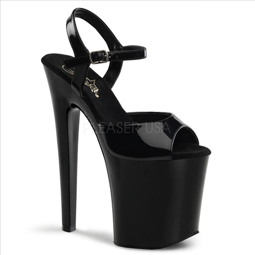 Platform Shoes Black 8 Inch Stiletto Heels