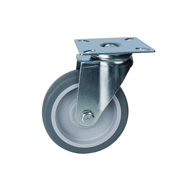 2" Inch Caster  77 lbs Swivel Thermoplastic Rubber Top Plate