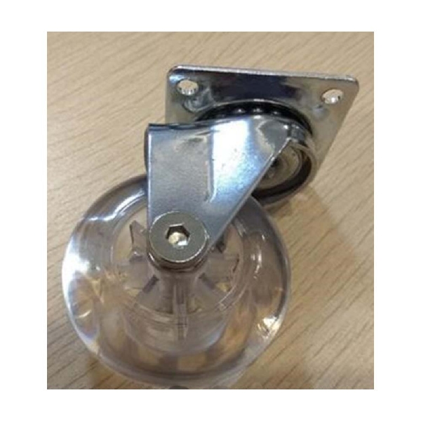 3"Inch Light Duty Clear Swivel Caster Wheel with 110lbs Load Rating
