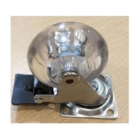 3"Inch Light Duty Clear Swivel Caster Wheel with Brake and 110lbs Load Rating