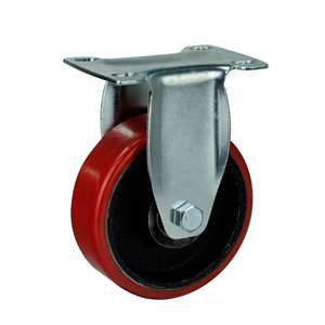 3" Inch Caster  220 lbs Rigid Iron  and  Polyurethane Top Plate