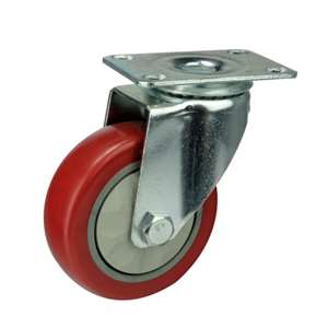 3" Inch Caster  132 lbs Swivel Polyvinyl Chloride Top Plate