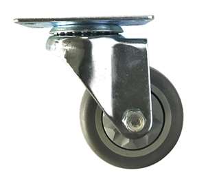 3" Inch Caster  176 lbs Swivel Thermoplastic Rubber Top Plate
