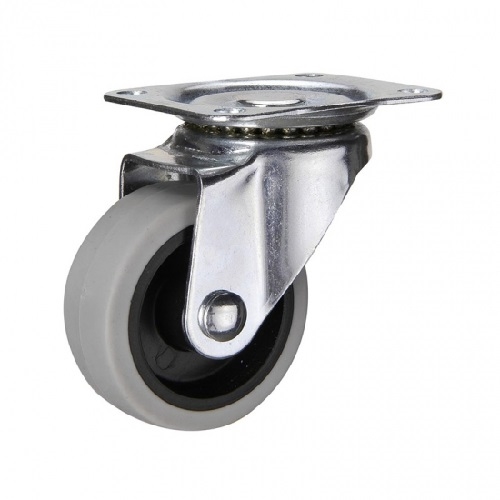 3" Inch Caster  121 lbs Swivel Thermoplastic Rubber Top Plate