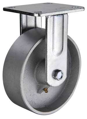 4" Inch Caster  551 lbs Fixed Cast Iron Top Plate
