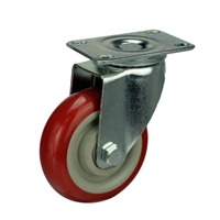 4" Inch Caster  198 lbs Swivel Polyvinyl Chloride Top Plate