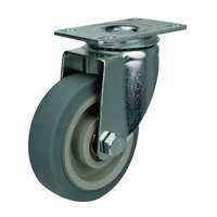 4" Inch Caster  198 lbs Swivel Thermoplastic Rubber Top Plate