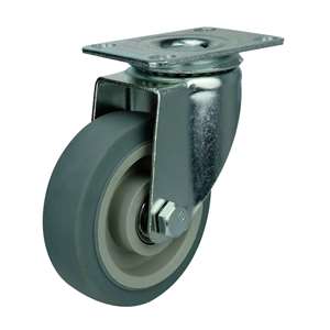 4" Inch Caster  198 lbs Swivel Thermoplastic Rubber Top Plate