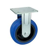 5" Inch Caster  507 lbs Fixed Thermoplastic Rubber Top Plate