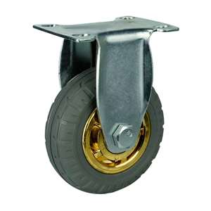 5" Inch Caster  176 lbs Rigid Rubber Top Plate