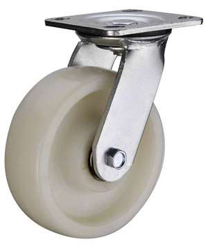 5" Inch Caster  1543 lbs Swivel Polyamide (Nylon) Top Plate