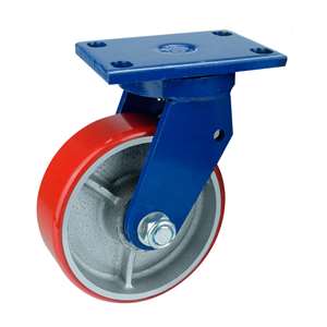 5" Inch Caster  882 lbs Swivel Cast iron polyurethane Top Plate