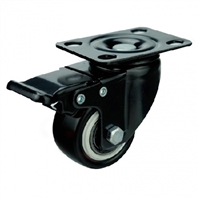 63mm Caster 66 lbs Swivel Top Plate Polyvinyl Chloride with Brake