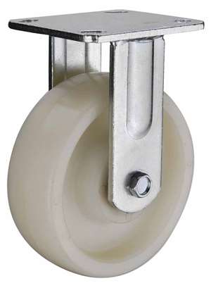 6" Inch Caster  1543 lbs Fixed Polyamide (Nylon) Top Plate