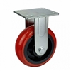 6" Inch Caster  617 lbs Fixed Polyurethane Top Plate